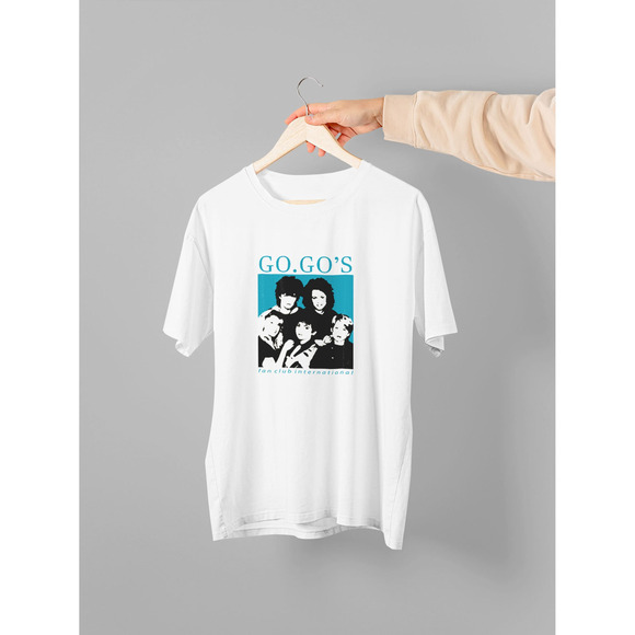 Tops - The GoGos Fan Club Go Gos Belina Carlisle Heavy Cotton Men_s Unisex Tshirt